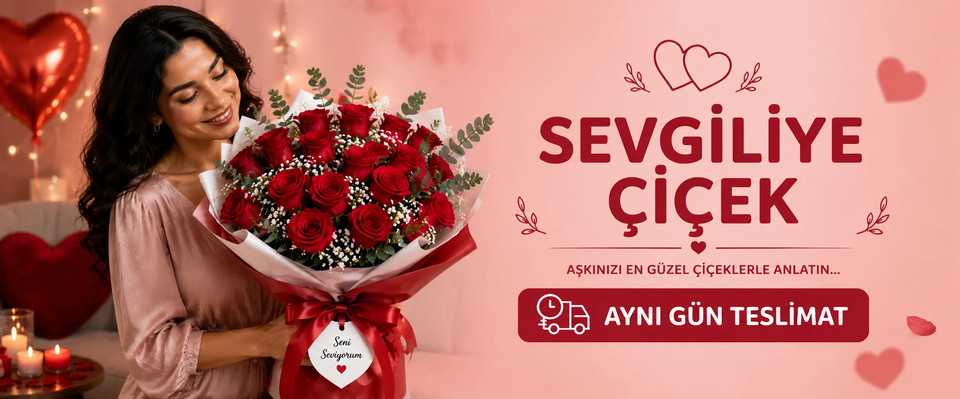 Sevgiliye Çiçek Banner